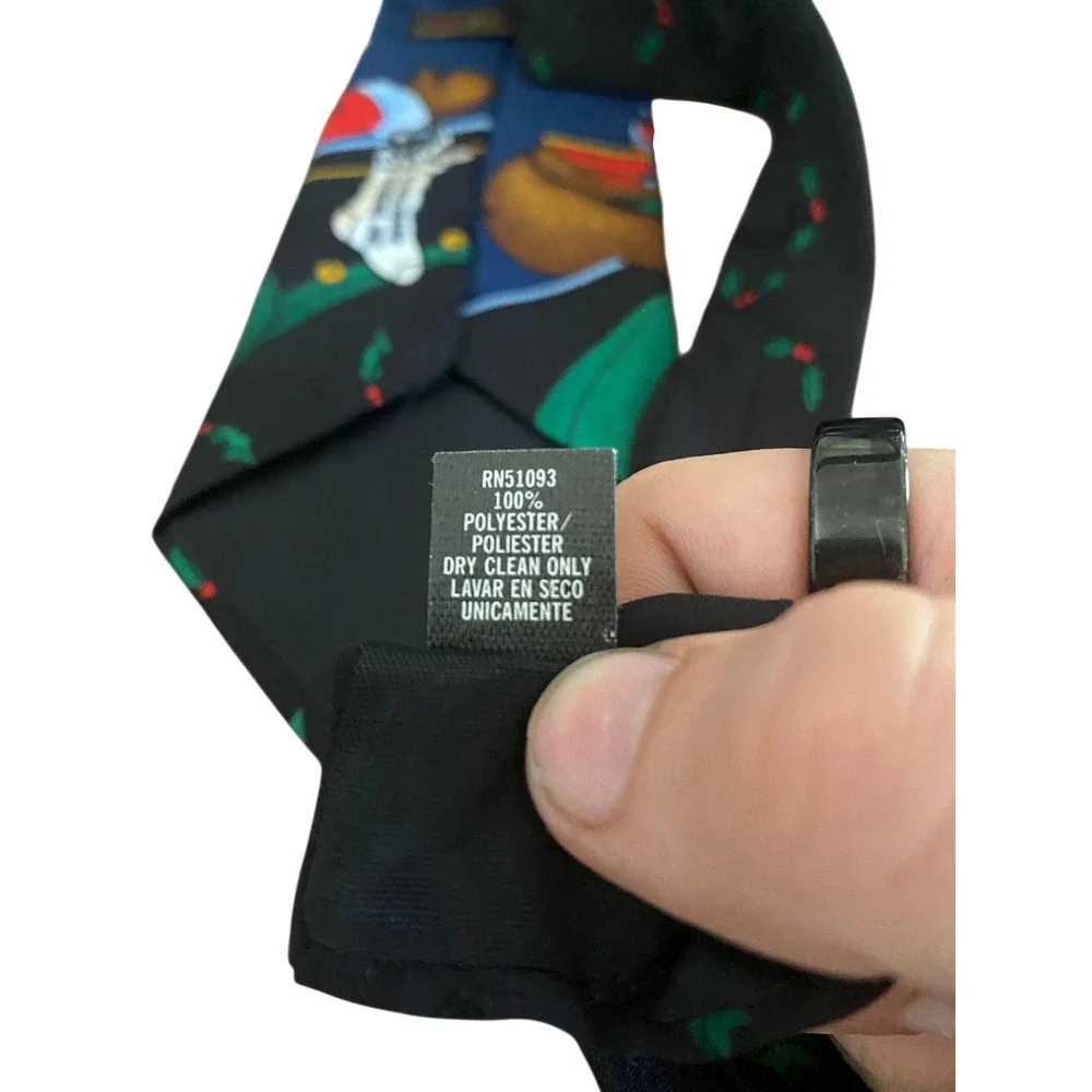Vintage‎ Hallmark Yule Tie Greetings Santa Claus Christmas Necktie Mens Holiday